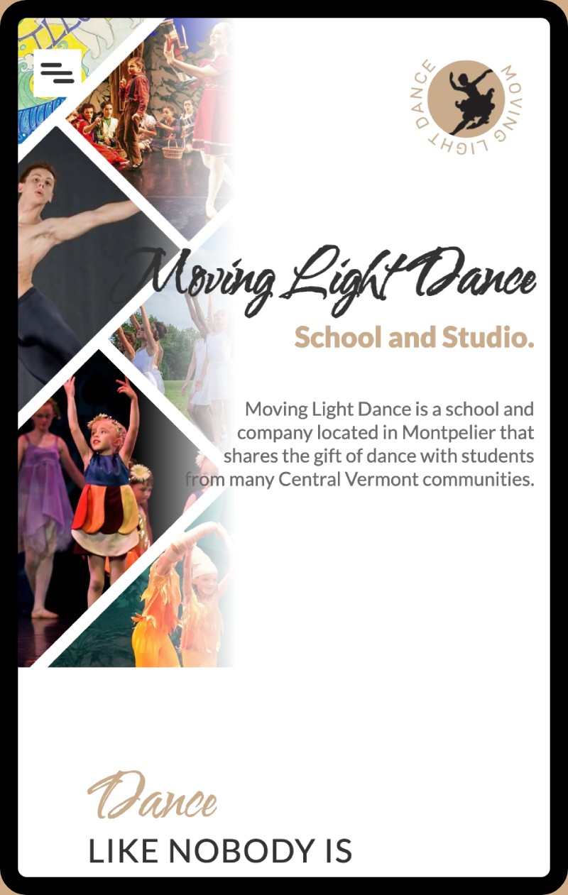 Moving Light Dance website phone