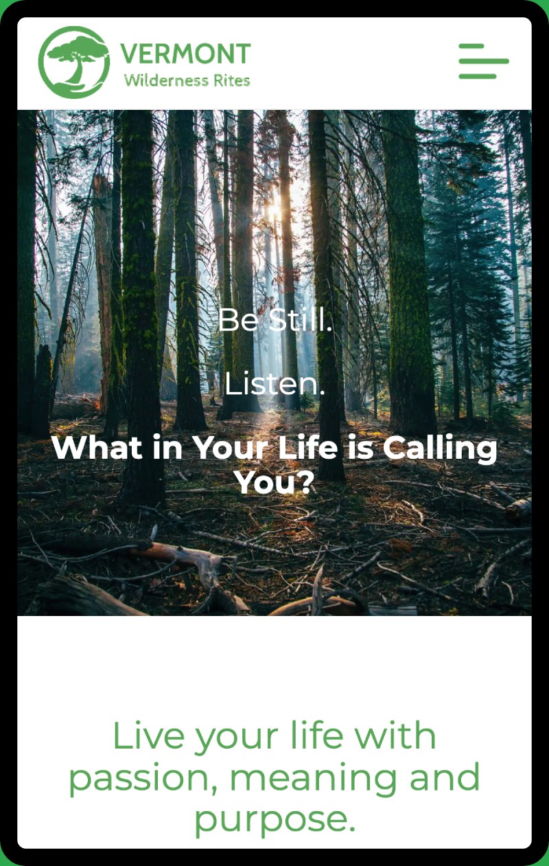 Vermont Wilderness Rites website phone